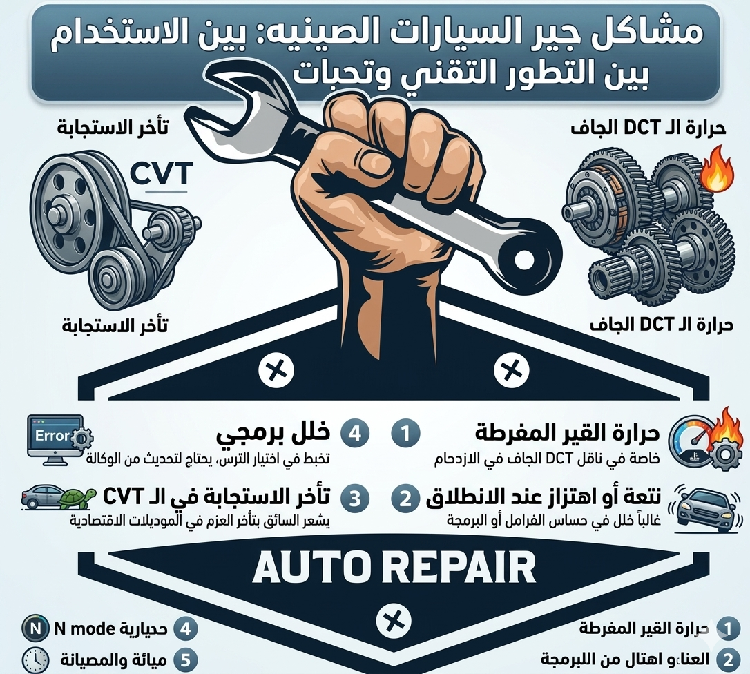 مشاكل  الجير في السيارات الصينية