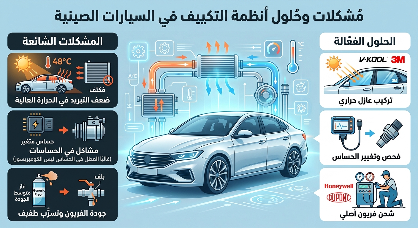 خدامات مركز ريماس في صيانة دارة تكييف السيارات الصينية